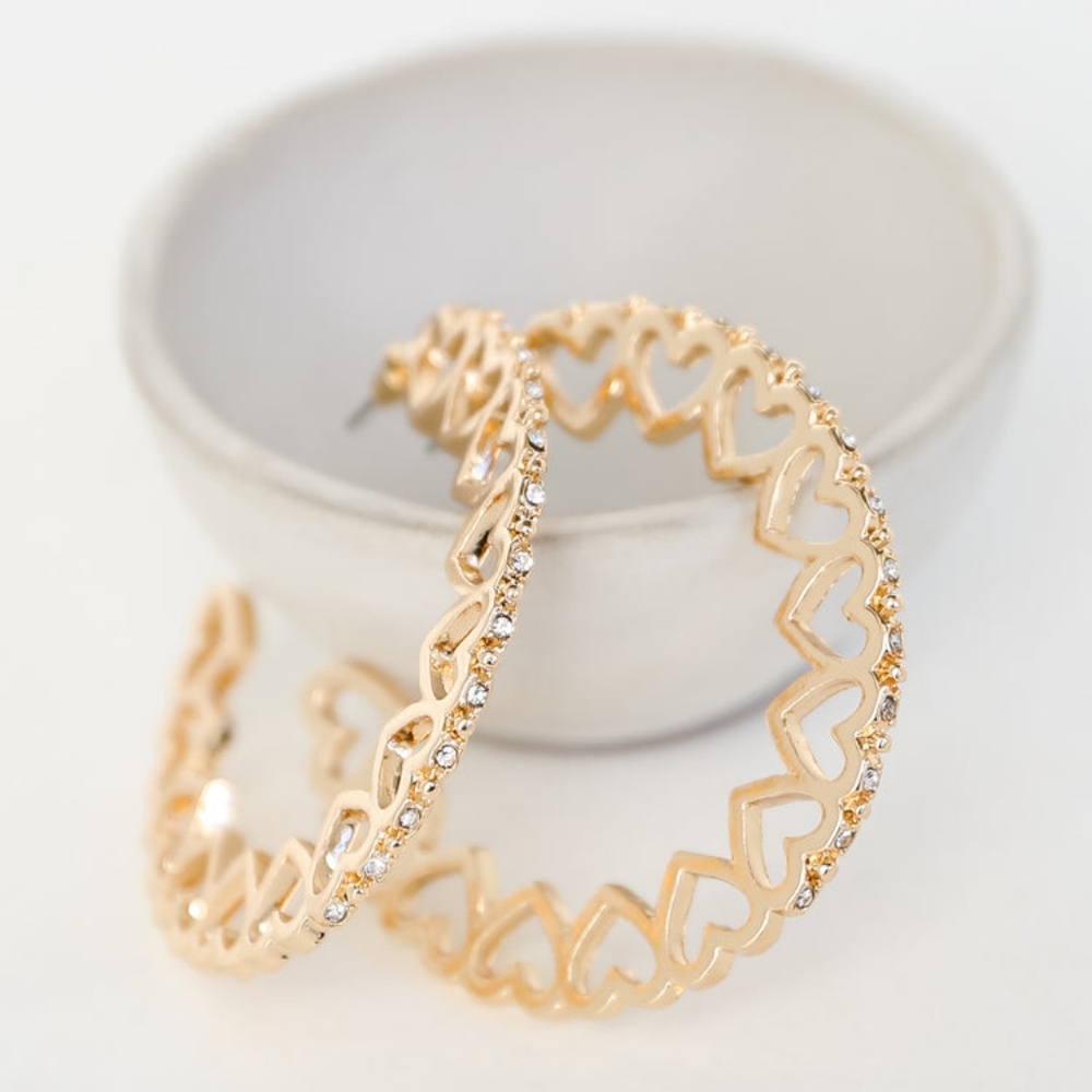Heart Hoop Earrings